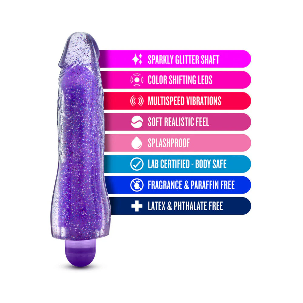 7" Pretty Purple Realistic Vibrator - Image 4