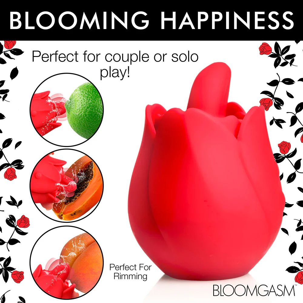A Licking and Vibrating Rose Toy (it offers no suction) - Image 13