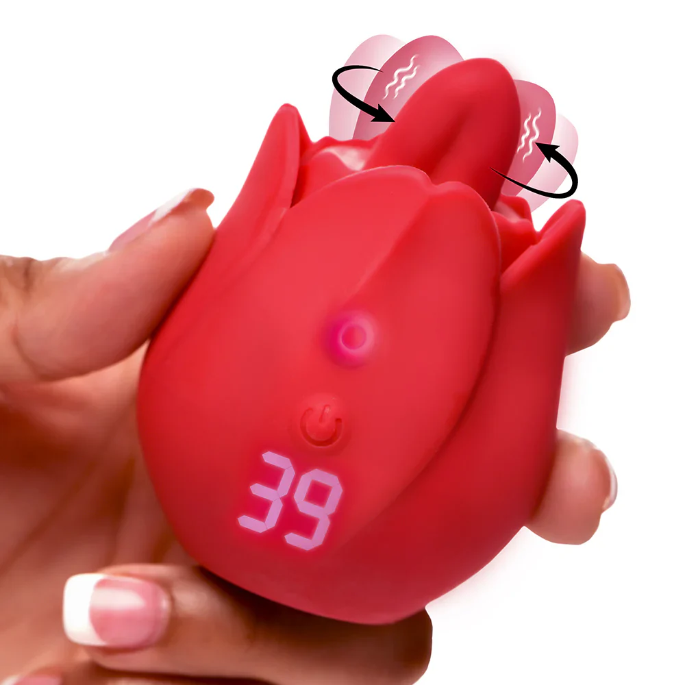 A Licking and Vibrating Rose Toy (it offers no suction) - Image 2