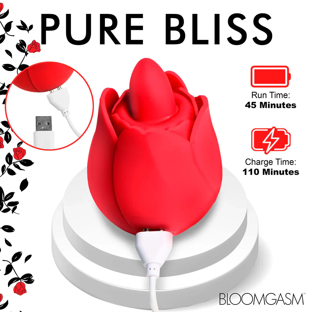 A Licking and Vibrating Rose Toy (it offers no suction) - Image 5
